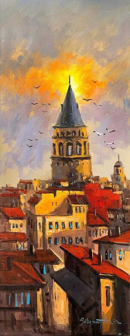 Galata’da Hayaller Yağlı Boya Tablosu