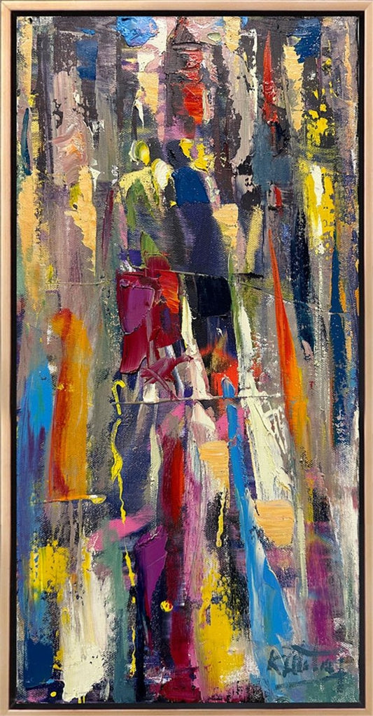 Galatada İnsanlar Yağlı Boya Tablosu