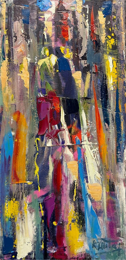 Galatada İnsanlar Yağlı Boya Tablosu