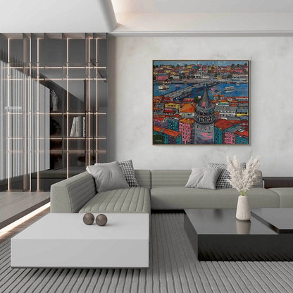 Galatadan Yeni Camii Yağlı Boya Tablosu