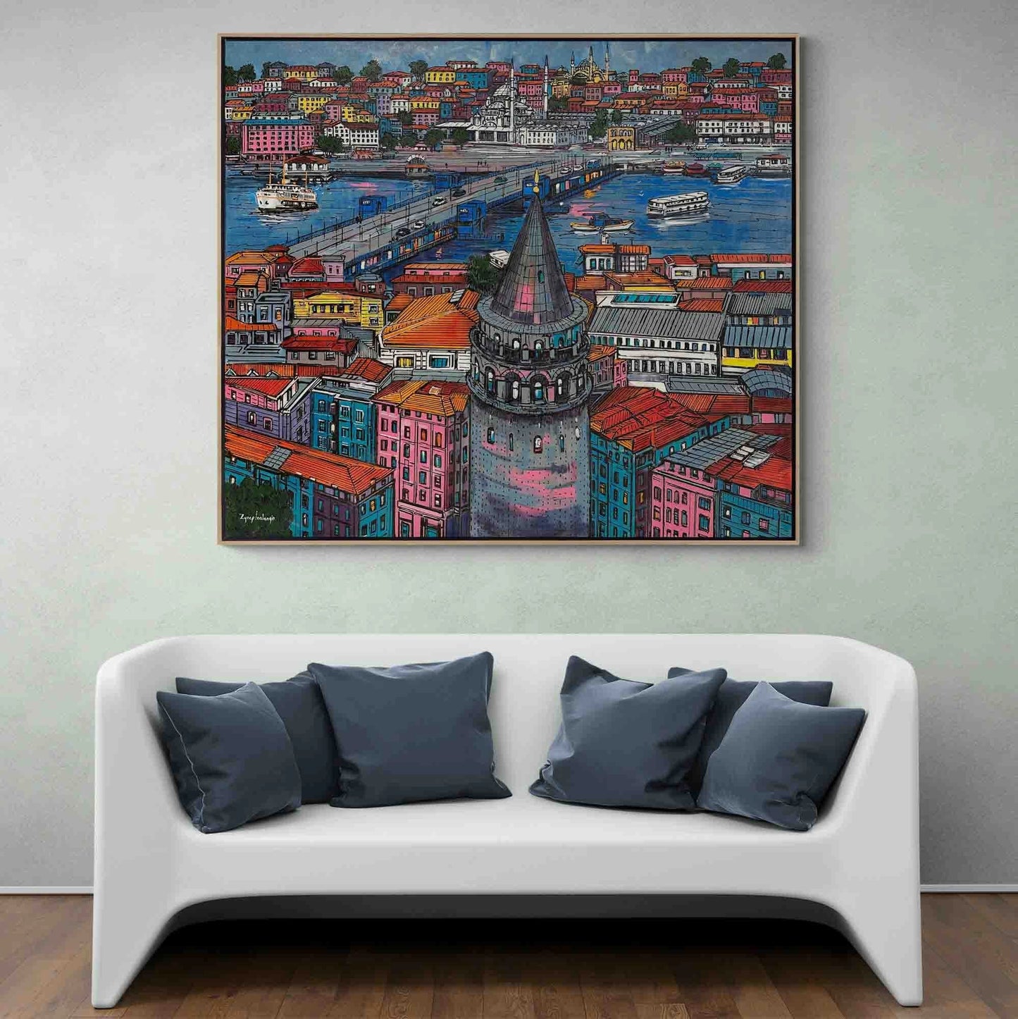 Galatadan Yeni Camii Yağlı Boya Tablosu