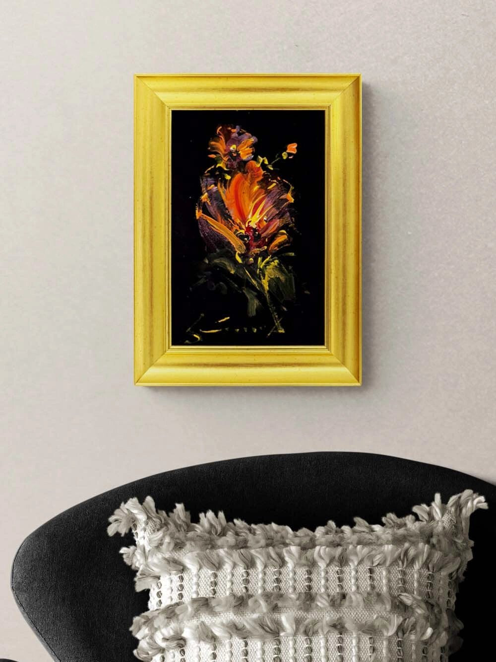 Gece Çiçeği Yağlı Boya Tablosu