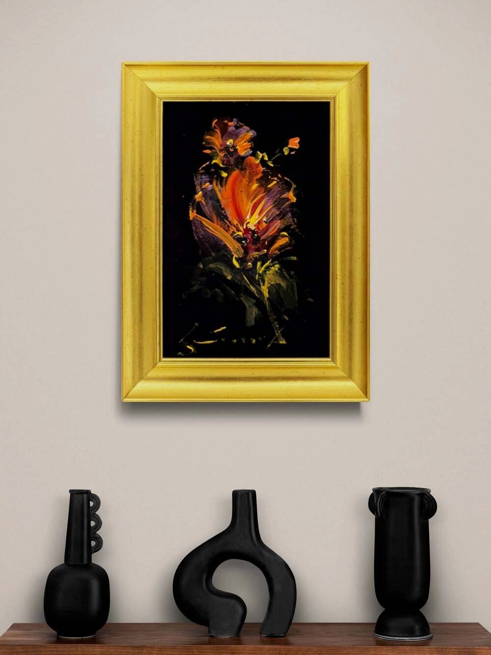 Gece Çiçeği Yağlı Boya Tablosu