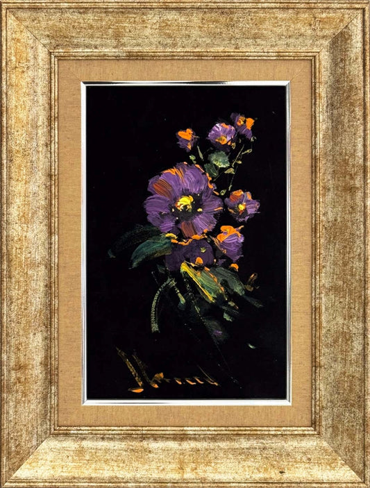 Gece Menekşesi Yağlı Boya Tablosu