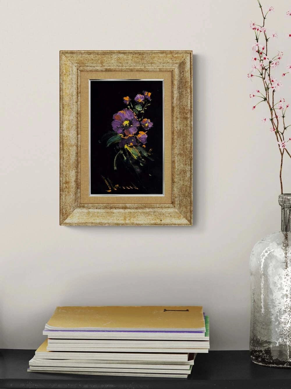 Gece Menekşesi Yağlı Boya Tablosu