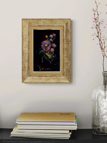 Gece Menekşesi Yağlı Boya Tablosu