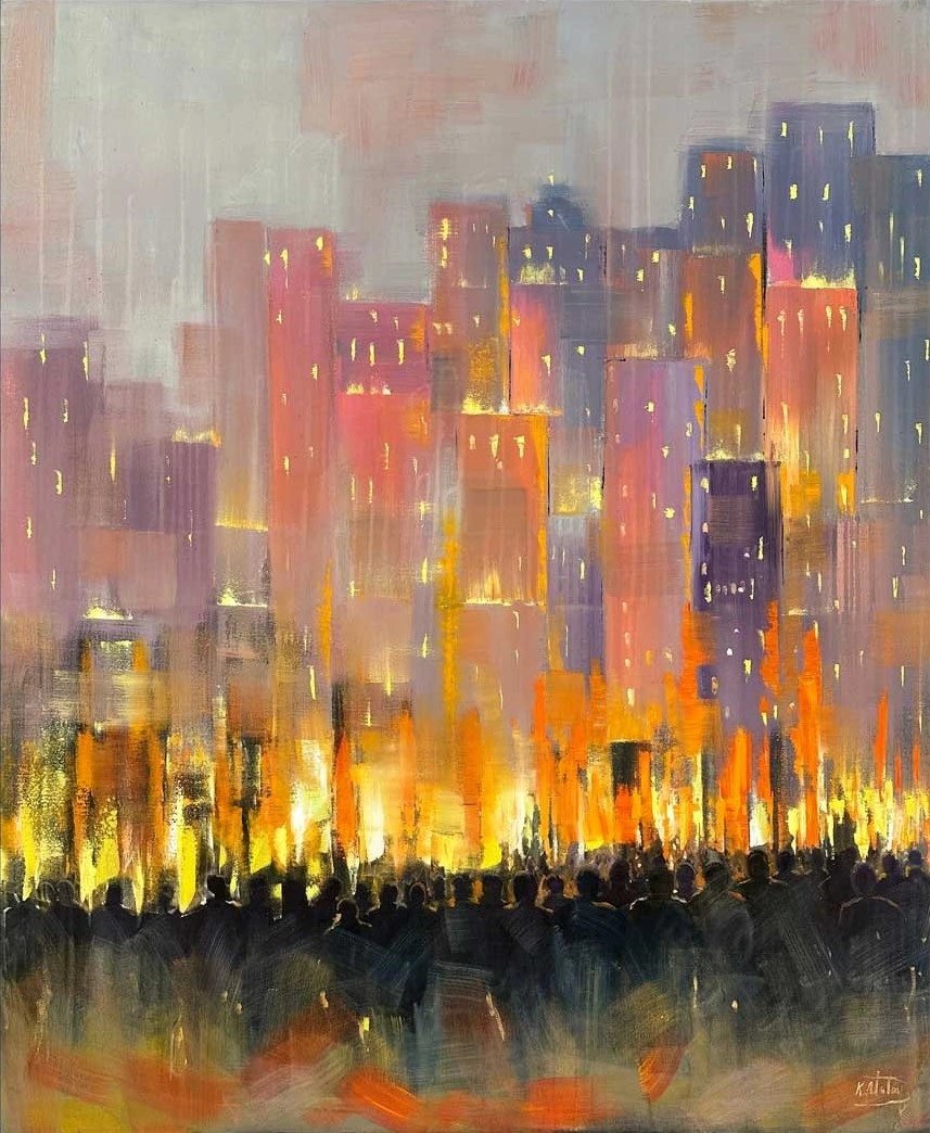 Gece Şafağı Rüyası Yağlı Boya Tablosu