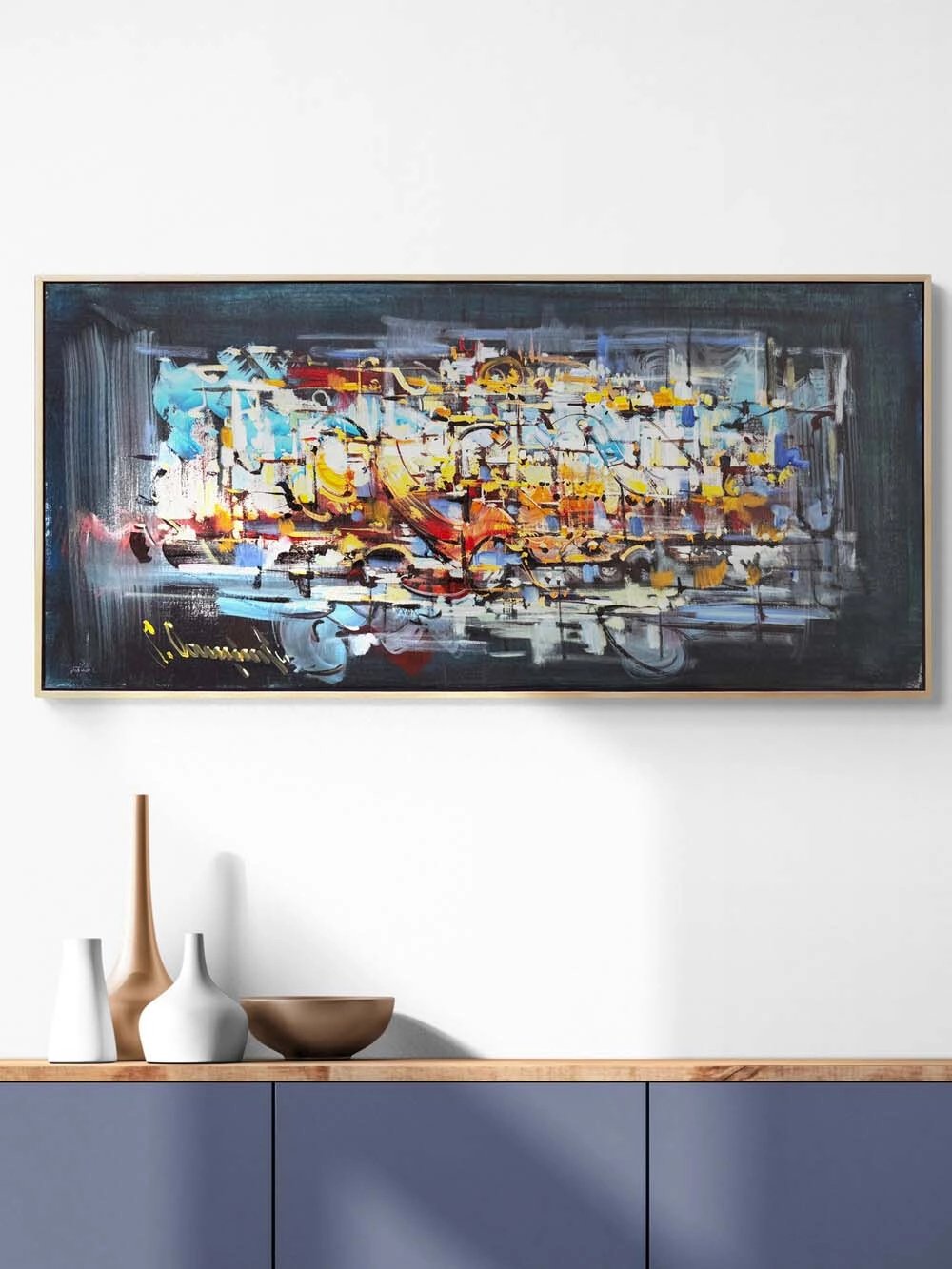 Gecede Mimari Yağlı Boya Tablosu