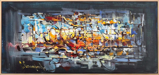 Gecede Mimari Yağlı Boya Tablosu