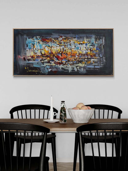 Gecede Mimari Yağlı Boya Tablosu