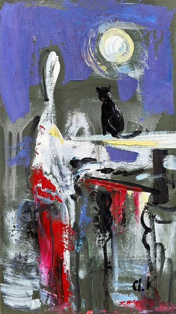 Gecenin Hüzünü Yağlı Boya Tablosu