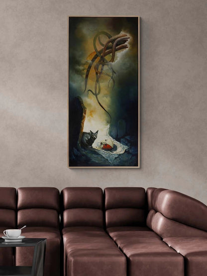 Gecenin Maskesi Yağlı Boya Tablosu