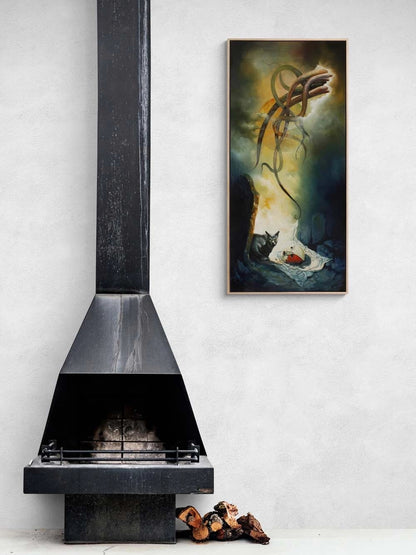 Gecenin Maskesi Yağlı Boya Tablosu