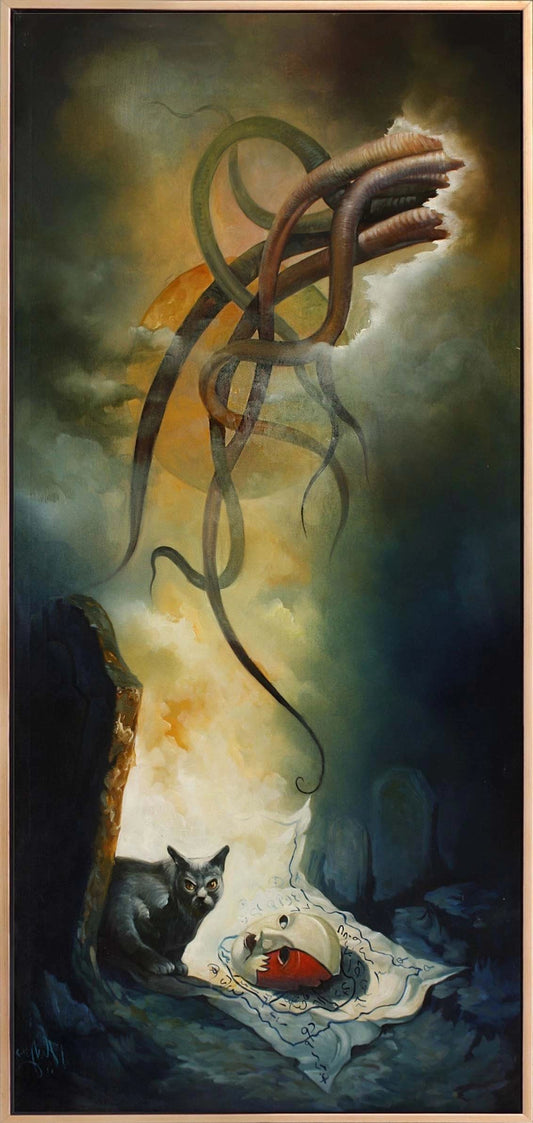 Gecenin Maskesi Yağlı Boya Tablosu