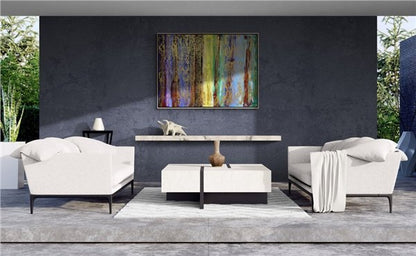 Soyut Geçişler ve İzler Yağlı Boya Tablosu