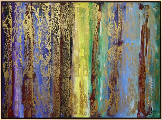 Soyut Geçişler ve İzler Yağlı Boya Tablosu