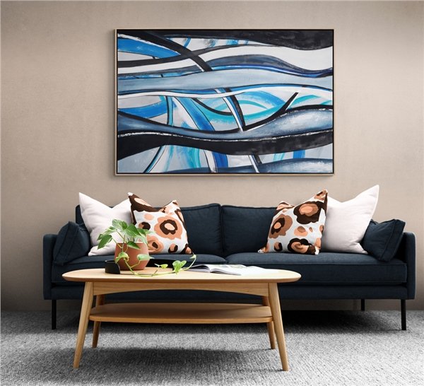 Mavinin Spektrumu Yağlı Boya Tablosu