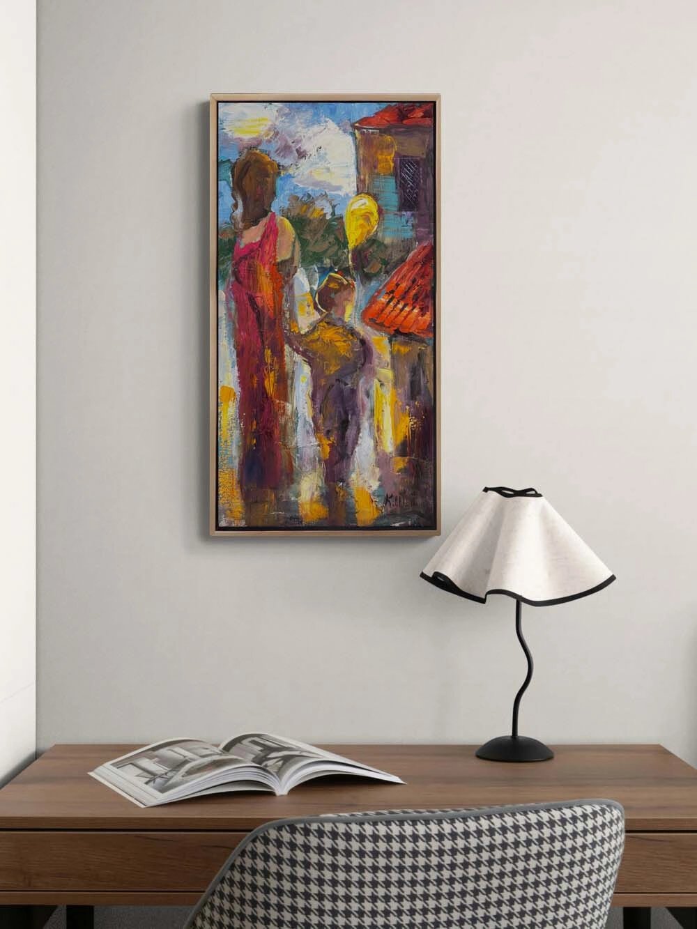 Geleceğe Bakan Çocuk Yağlı Boya Tablosu