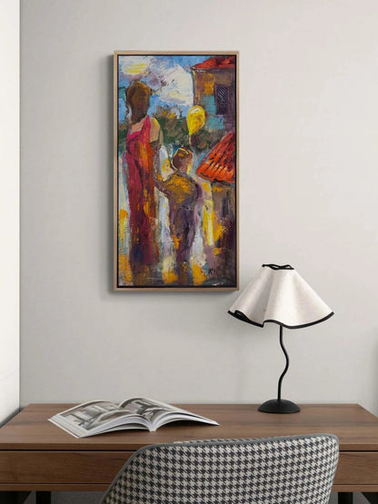 Geleceğe Bakan Çocuk Yağlı Boya Tablosu