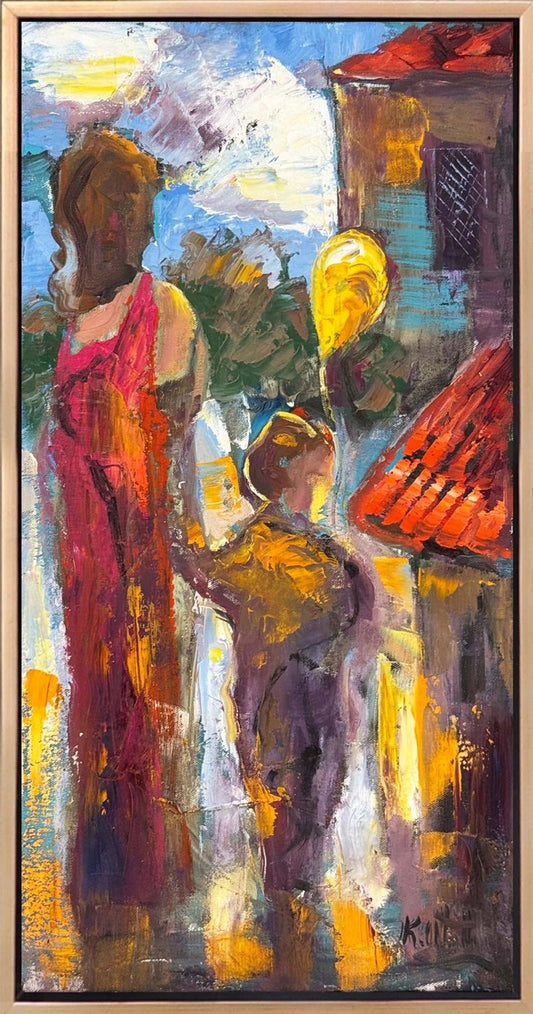 Geleceğe Bakan Çocuk Yağlı Boya Tablosu