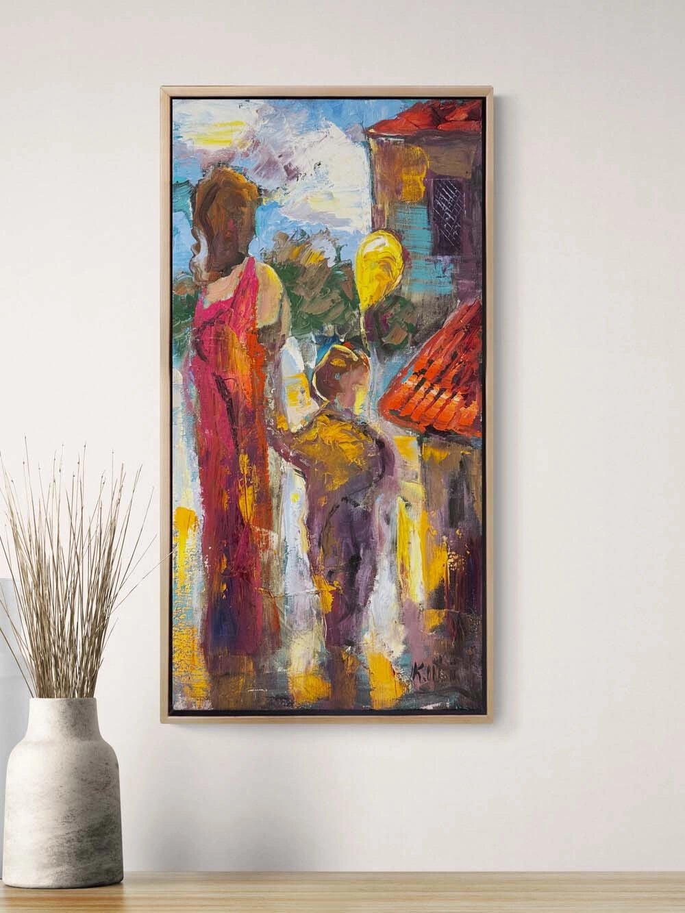 Geleceğe Bakan Çocuk Yağlı Boya Tablosu