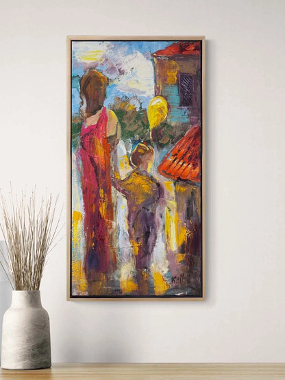 Geleceğe Bakan Çocuk Yağlı Boya Tablosu