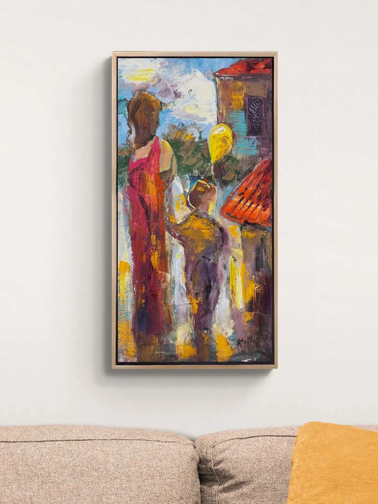 Geleceğe Bakan Çocuk Yağlı Boya Tablosu