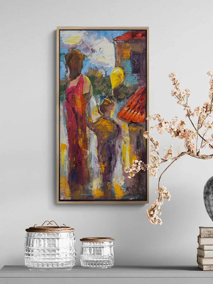 Geleceğe Bakan Çocuk Yağlı Boya Tablosu