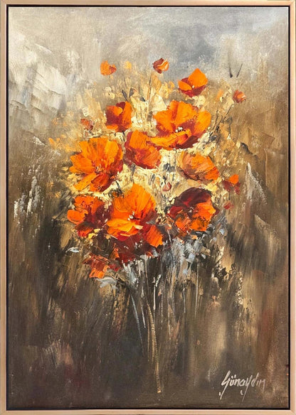 Gelincik Senfonisi Yağlı Boya Tablosu