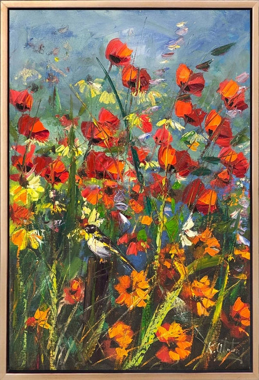 Gelincik Tarlasıda Hatıra Yağlı Boya Tablosu