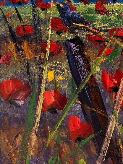 Günbatımı Gelincikleri Yağlı Boya Tablosu