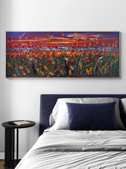 Gelinicik Tarlasında Akşam Yağlı Boya Tablosu