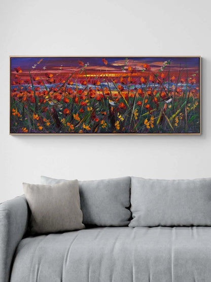 Gelinicik Tarlasında Akşam Yağlı Boya Tablosu