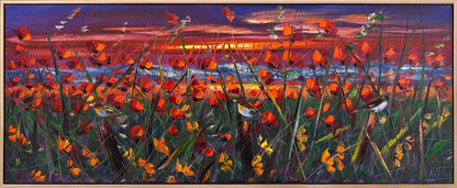 Gelinicik Tarlasında Akşam Yağlı Boya Tablosu