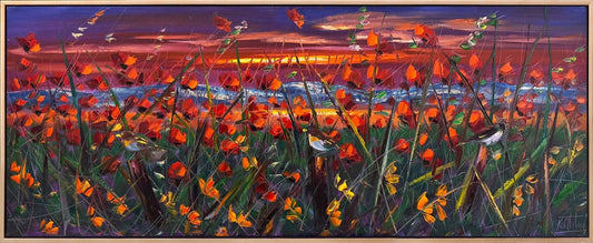 Gelinicik Tarlasında Akşam Yağlı Boya Tablosu