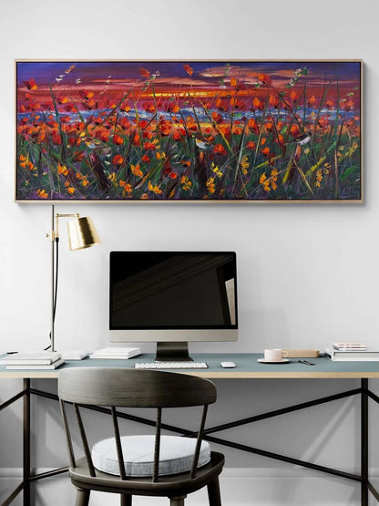 Gelinicik Tarlasında Akşam Yağlı Boya Tablosu