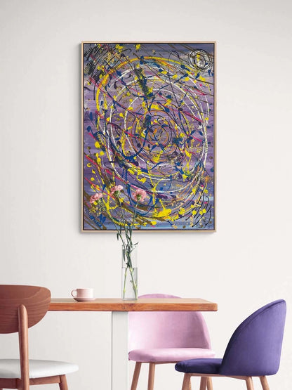 Gizemli Katmanlar Yağlı Boya Tablosu