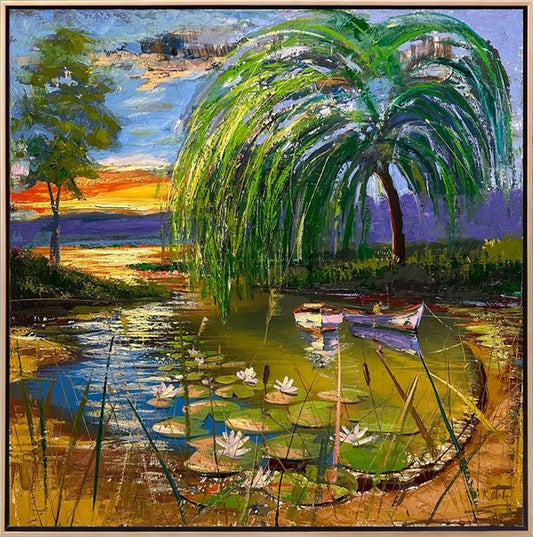 Göl Koyu Yağlı Boya Tablosu