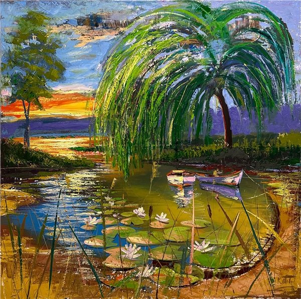 Göl Koyu Yağlı Boya Tablosu