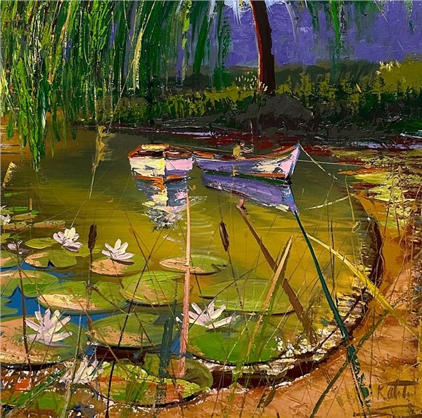 Göl Koyu Yağlı Boya Tablosu