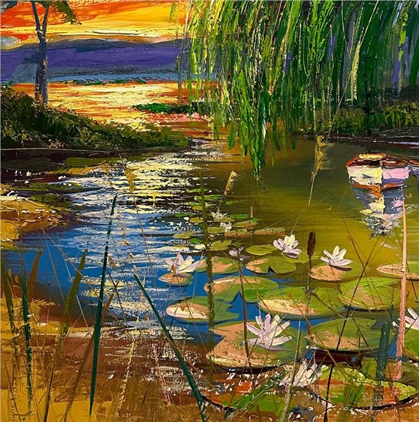 Göl Koyu Yağlı Boya Tablosu