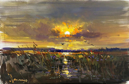 Gölge ve Işık Arasında Yağlı Boya Tablosu