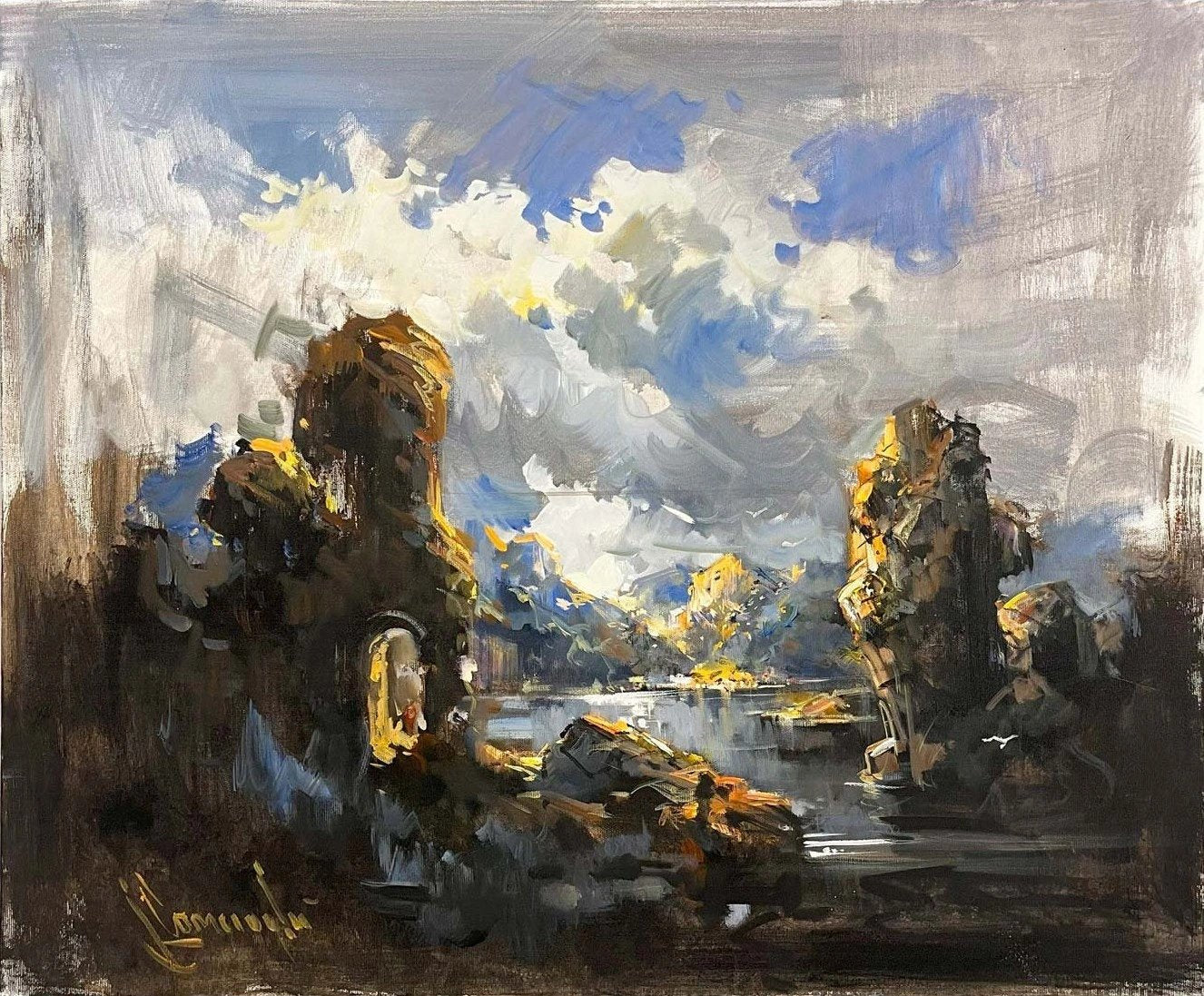 Gölün Derinliği Yağlı Boya Tablosu