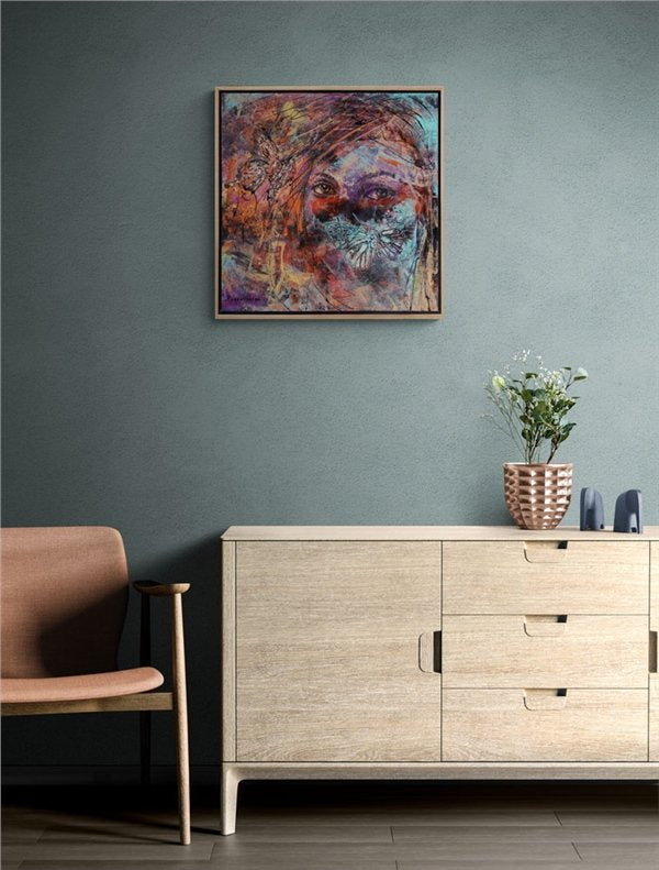 Gözlerin Sessiz Anlamı Yağlı Boya Tablosu