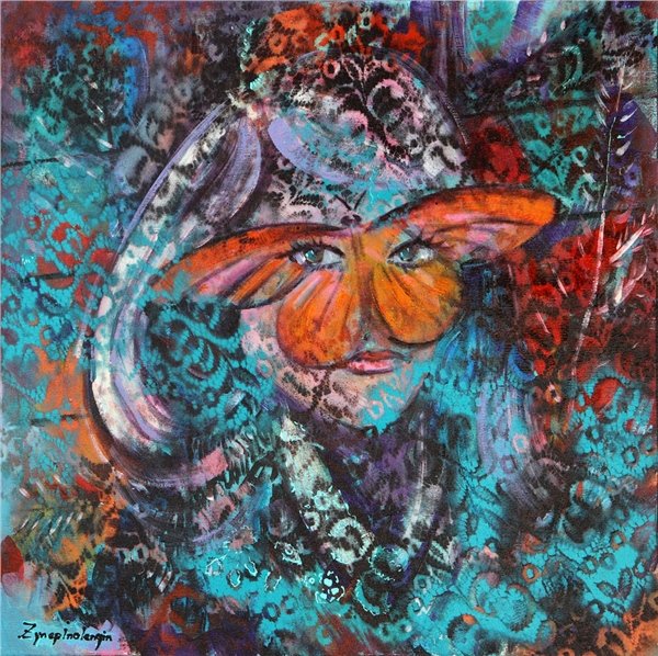Gözlerin Kelebek Dansı Yağlı Boya Tablosu