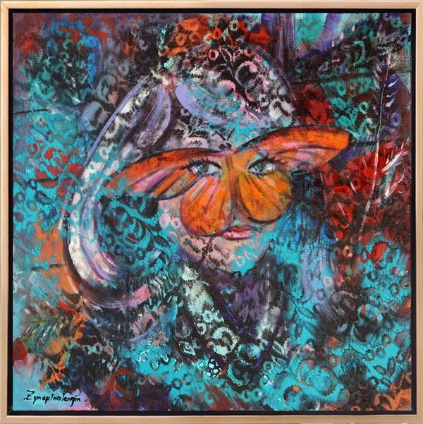 Gözlerin Kelebek Dansı Yağlı Boya Tablosu