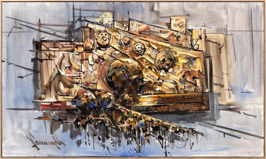 Gri Senfoni Yağlı Boya Tablosu