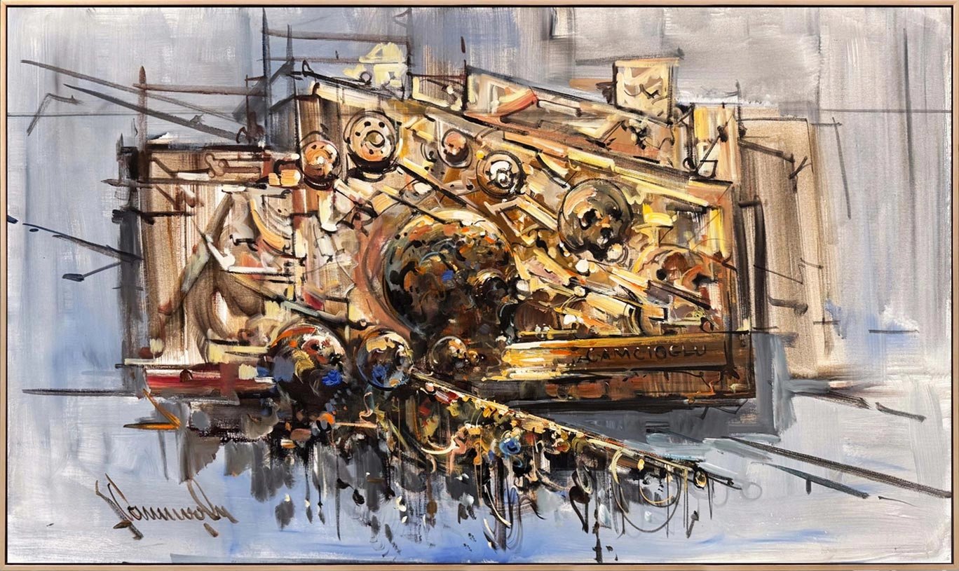 Gri Senfoni Yağlı Boya Tablosu