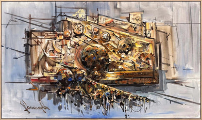 Gri Senfoni Yağlı Boya Tablosu