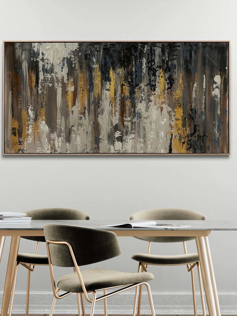 Grinin Altın Yansıması Yağlı Boya Tablosu